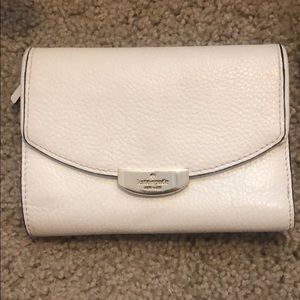 White leather wallet